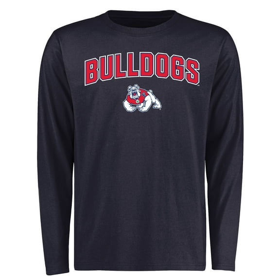 Men's Navy Fresno State Bulldogs Proud Mascot Long Sleeve T-Shirt