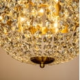thumbnail image 4 of 4-Light Vintage And Glam Crystal Basket Chandelier in Antique Gold, 4 of 8