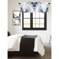 thumbnail image 3 of Kitchen Valances for Window, Fantasy Ink Abstract Art Light Filtering Rod Pocket Valance Curtain, Gradient Purple Blue Short Curtains Window Topper for Bedroom Bathroom Living Room 60x18in, 3 of 9