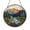 Acrylic 3.5 Inch, variant on Mountain Peak Wilderness Landscape Stained Glass Style Window Hanging Suncatcher, Alpine Lake Scenic Decorative Glass Panel Art, Nature Inspired Window Decor Ornament for Cabin Lodge or Home