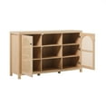 thumbnail image 5 of Walker Edison 58" Modern 2-Door Sideboard with Rattan Panels, Coastal Oak, 5 of 17
