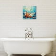 thumbnail image 4 of ZHONGYUTONG Blue Bathroom Wall Art Bathtub and Starfish Poster Prints Abstract Watercolor Ocean Canvas Picture for Nursery Kids Room Decor (20.00" x 20.00"), 4 of 6
