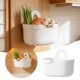 thumbnail image 1 of Estante de pared con ganchos y orificios en la parte inferior, ideal para cocinas y baños., 1 of 7