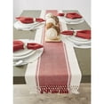 thumbnail image 5 of DII 13x72" Modern Cotton Dobby Stripe Table Runner in Barn Red/White, 5 of 9