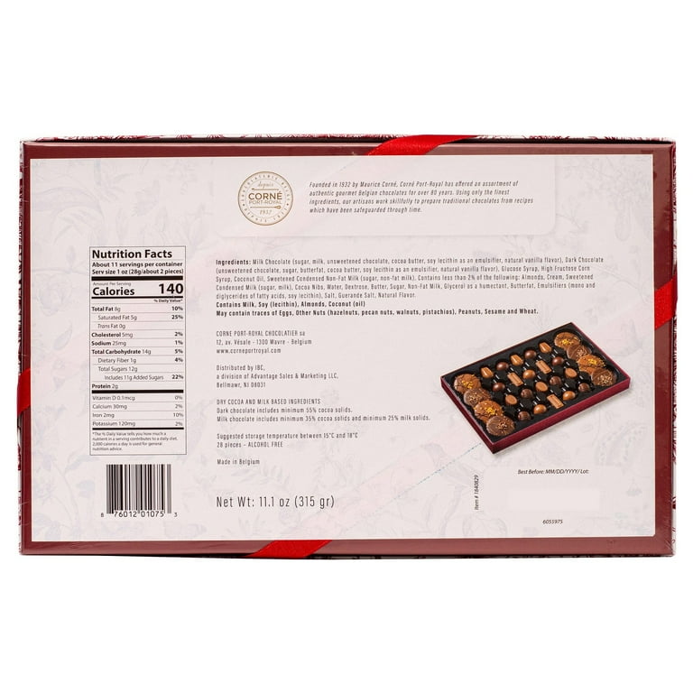 Corne Port Royal Belgian Chocolate Collection Box, 11.11 Ounce