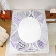thumbnail image 5 of jejeloiu Bohemian Geometric Stripes Full Size Sheets,Vintage Waves Line Bed Sheets,Purple White Black Sheet Sets For Luxury Bedroom Decor,4 Pieces, 5 of 7