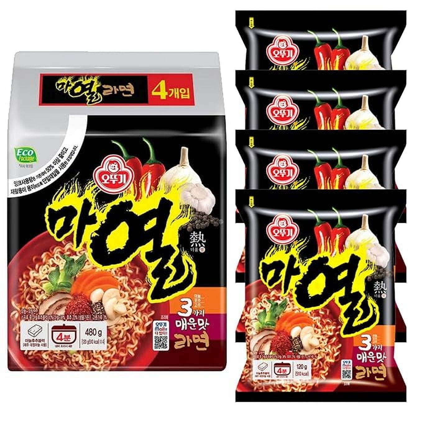 Ottogi Yeul Ramen SUPER SPICY GARLIC BLACK PEPPER Korean instant