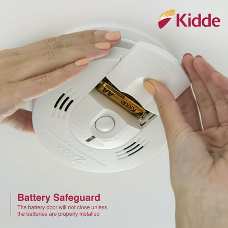 Kidde Battery Operated Smoke & Carbon Monoxide Detector with LED Light & Voice Alert