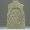 thumbnail image 4 of Funicet Men's Work Fishing Vests Lightweight Safari Travel Hunting Waistcoat With Multi-Pockets Khaki 2XL, 4 of 4