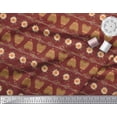 thumbnail image 3 of Soimoi Red Rayon Fabric Leaves & Sunflower Floral Print Fabric By the Yard 42 Inch Wide, 3 of 3