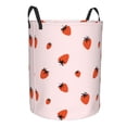 thumbnail image 2 of Daiia Strawberry Round Laundry Basket with Handles Thickened Waterproof Circular hamper,Dirty Clothes Storage Basket for Bedroom,Bathroom,College Dorm-Medium, 2 of 8