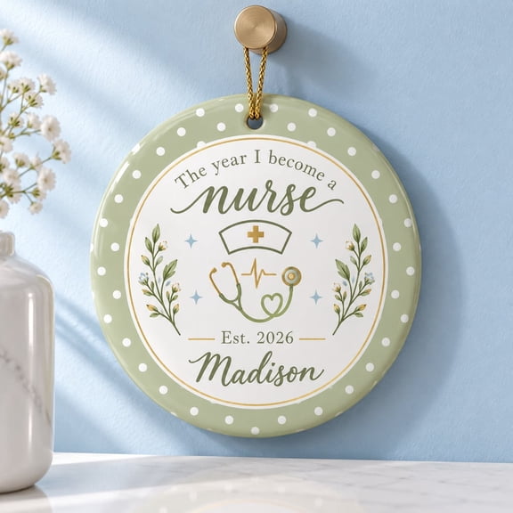 Nurse Graduation Ornament, Personalized Nurse Gift, The Year I Became a Nurse