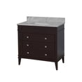 thumbnail image 2 of Eleanor 36" Bathroom Vanity with Chocolate Cabinet and Carrara Marble Top, 2 of 6