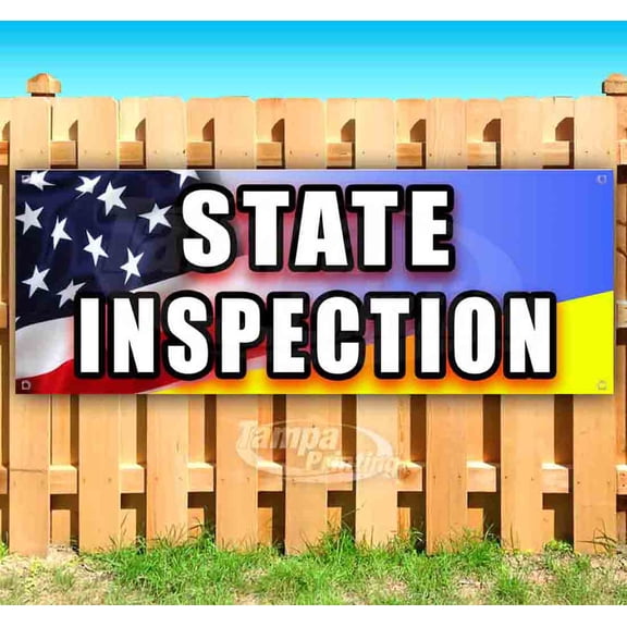 State Inspection 13 oz Vinyl Banner With Metal Grommets