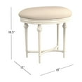 thumbnail image 3 of Hillsdale Furniture Cape May Backless Metal Vanity Stool, Matte White, 3 of 17