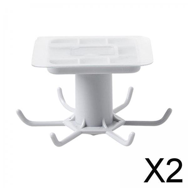 giratorios para utensilios de cocina montados en la pared para ducha, cocina, color gris 2 piezas