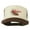 Brown Tan, variant on Maine State Pine Cone Tassel Flower Embroidered Cap - Maroon White OSFM