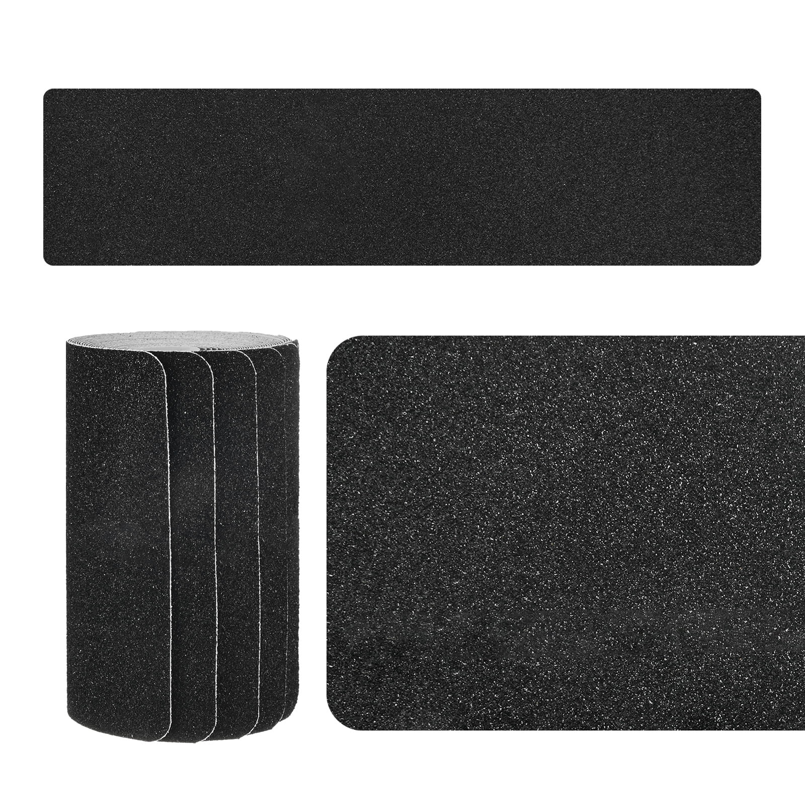 Uxcell 10-Pack Anti Slip Traction Tape 24 Inch X 6 Inch Best Grip Tape Grit Outdoor Non-Skid Tape for Stairs Step Black