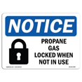 thumbnail image 1 of SignMission OS-NS-A-1824-L-17887 18 x 24 in. OSHA Notice Sign - Propane Cage Locked When Not in Use, 1 of 1