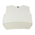 thumbnail image 2 of Alfani Womens Seamed Sleeveless Blouse Top, White, Small, 2 of 3