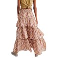 thumbnail image 4 of VISgogo Faldas largas para mujer, patrón floral/a cuadros, faldas holgadas de cintura alta de múltiples capas, pantalones casuales de estilo urbano simple VISgogo moda, 4 of 5