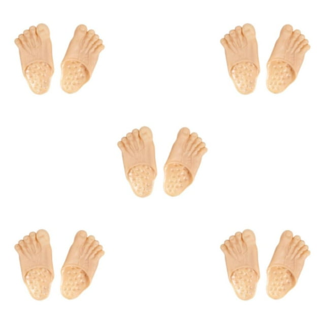 Pantuflas divertidas Wosthever para pies desnudos color de piel