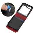 thumbnail image 2 of Magnetic Clasp Case for Samsung Galaxy Z Flip 6 Cover,Luxury PU Leather Shockproof Folding Kickstand Card Holder Pocket Wallet Crossbody Strap Handbag Phone Case for Samsung Galaxy Z Flip 6,Red, 2 of 8