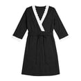 thumbnail image 6 of Hesxuno Nightgowns for Women Maternity Lace Pjs with Tie Nursing Breastfeeding Robe Labor Delivery Long Gown Comfortable Loose Fit Sleepwear Black Large, 6 of 7