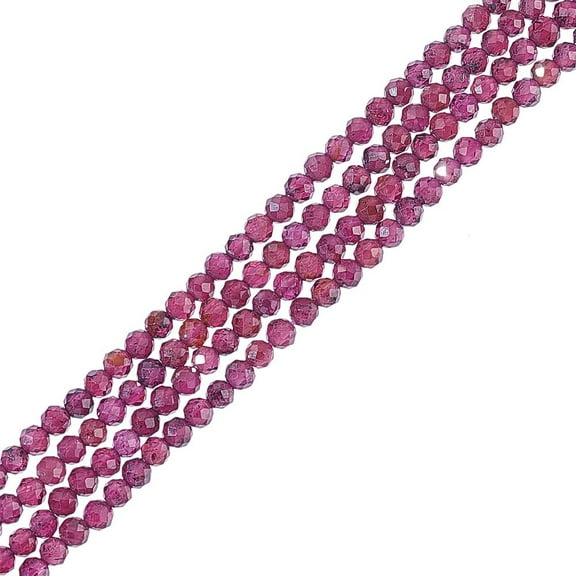 1Box About 326 Pcs 3mm Micro Faceted Gemstone Beads Natural Garnet Beads Natural Stone Beads Curtain Beads Loose Beads for Necklace Bracelet Jewelry Making Hole: 0.5mm