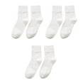 thumbnail image 1 of Linyer Socks Cotton Plain Stockings Solid Color Non  for Slip Hold Up Leg Warmer Warm Washable Sock Women Running Sport Hosiery White, 1 of 3