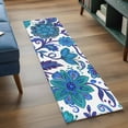 thumbnail image 3 of Blue Boho Floral 2'x6' Runner Rugs for Hallway Kitchen Bedside Non Slip Washable, Abstract Art Paisley Flower Entryway Rug Runners with Rubber Backing, Long Carpet Runner for Laundry Room, 3 of 8