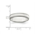 thumbnail image 3 of Ladies or Mens Sterling Silver 4mm Edge Design Wedding Band Ring, 3 of 3