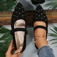 thumbnail image 3 of Fashion Pointed Toe Flat Slip On Casual Shoes With Rhinestone Comfortable Loafers, 3 of 6