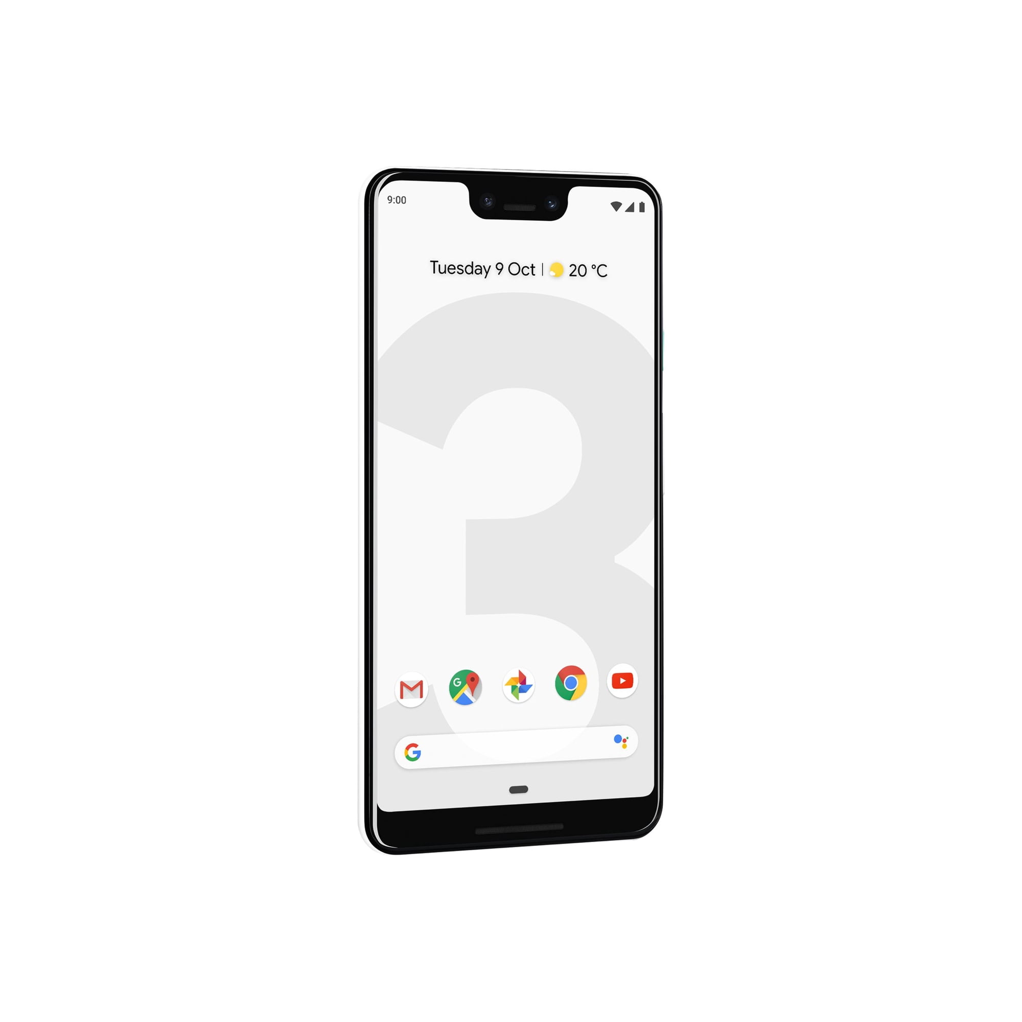 Google Pixel 3 XL - 4G smartphone - RAM 4 GB / Internal Memory 128 GB - OLED display - 6.3" - 2960 x 1440 pixels - rear camera 12.2 MP - 2x front cameras 8 MP, 8 MP - clearly white