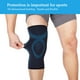 thumbnail image 2 of Cinturón de soporte elástico deportivo, vendaje para voleibol, fútbol, rodillera, negro, azul, talla M, 2 of 14