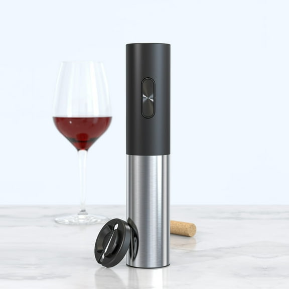 YiBai Wine Opener Battery Operated Bottle Openers Reusable Wine Corkscrew For Kitchen Home Bar Restaurant,Black