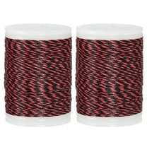 Uxcell Archery Bow String Serving Thread, Bowstring Serving Material Protector 120yd / 110m Polyethylene(Red/Black, Pack of 2)