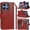 Red, variant on TJS Phone Case for Motorola Moto G 5G 2026 / Moto G 2025 / Moto G Play 2026 , Luxury Wallet Card ID Zipper Money Holder Cover (Black)