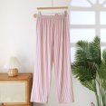 thumbnail image 4 of Xuniizn Pajama Pants Women, Drawstring Elastic Waist Striped Pajama Bottoms with Pockets, Lightweight Soft Comfortable Casual Sleep Pants, M-2XL, 4 of 6