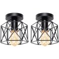 thumbnail image 1 of LUMEZING 2 Unidades Luminaria colgante,L&aacute;mpara de Techo,The Nordic Modern Retro Industrial Jaula de p&aacute;jaros de metal L&aacute;mpara colgante de techo para cocina Isla Comedor, 1 of 8