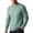 Green, variant on Xaqiouau Mens Pure Cotton Crew Neck Regular Shoulder Versatile Fit Long Sleeve Pullover Top Solid Tone Basic Undershirt Red XXXXL
