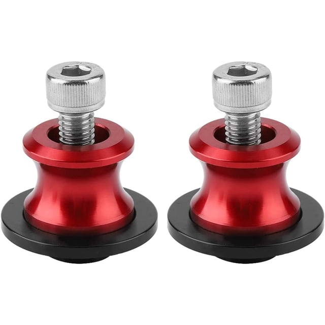 Swing Arm Spool 2pcs 8mm Motorcycle CNC Rear Stand Swing Arm Spool Sliders Stand Swingarm spools sliders Bobbins motorcycle(Red)