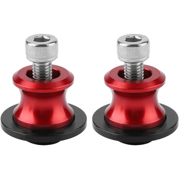 Swing Arm Spool 2pcs 8mm Motorcycle CNC Rear Stand Swing Arm Spool Sliders Stand Swingarm spools sliders Bobbins motorcycle(Red)
