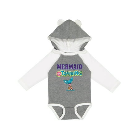 

Inktastic Mermaid in Training Girls Gift Baby Girl Long Sleeve Bodysuit