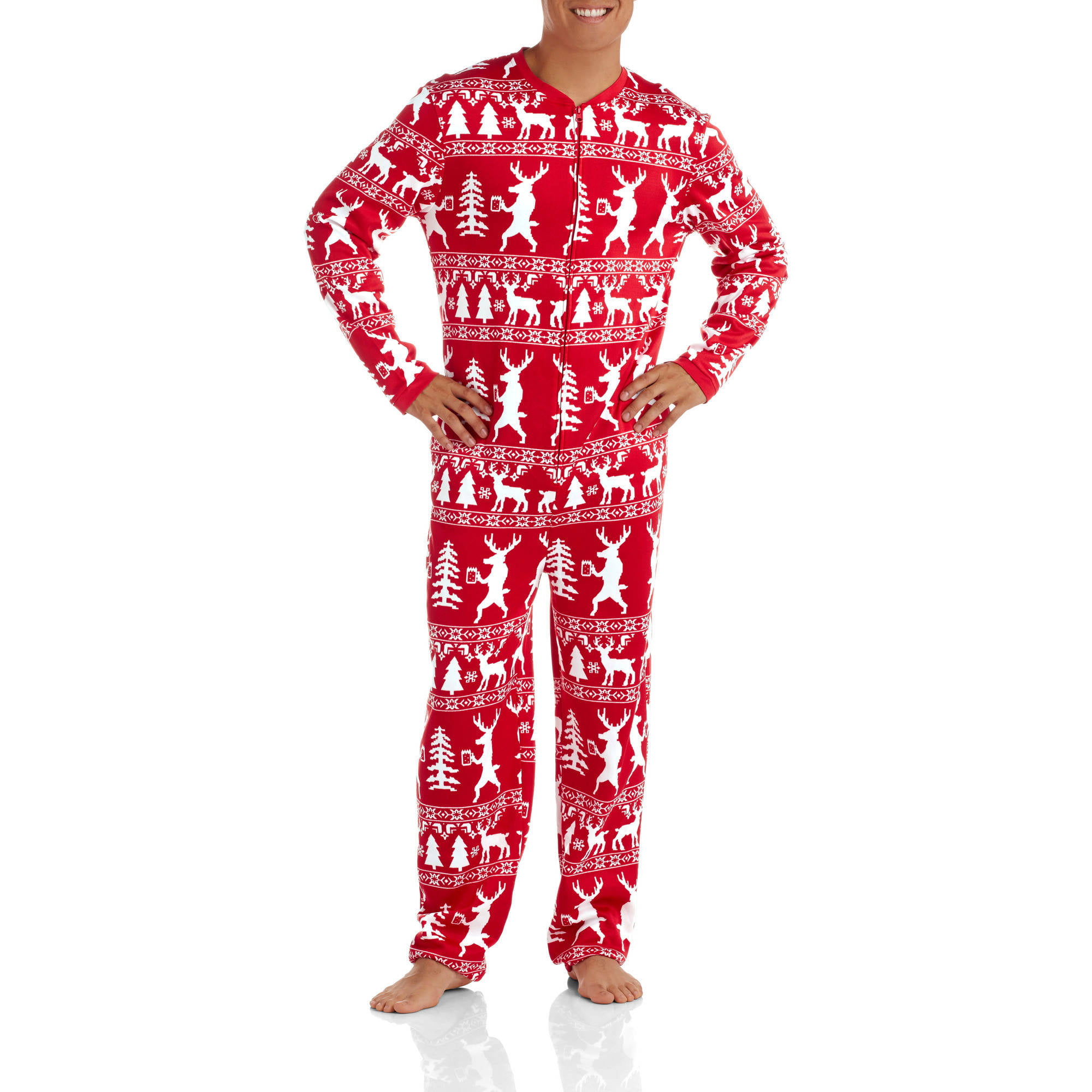 Men's Ugly Sweater Holiday Union Suit - Walmart.com