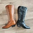 thumbnail image 4 of Jazamé Women's Tall Stitched Western Chunky Heel Pull On Cowboy Cowgirl Dress Boots (7.5, Black_7.5), 4 of 4