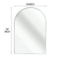 thumbnail image 4 of 24x32 Inch Silver Metal Framed Arched Bathrrom Mirror for Wall.(W2203P220257), 4 of 6