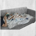 thumbnail image 6 of Beach Saying Soft Flannel Fleece Throw Blanket, Smooth SeNever Made Skillful Sailor Phrase, Cozy Plush for Indoor and Outdoor Use, 50" x 60", Cinnamon Night Blue, by Ambesonne, 6 of 6