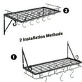 thumbnail image 5 of Aquaterior Wall Mount Cookware Rack with 10 Hooks Pan Pot Organizer 24 5/8"L x 9 13/16"W x 10 1/4"H, 5 of 10