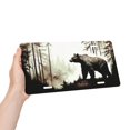 thumbnail image 4 of KAKALAD Woods Forests Bear 05 Aluminum Universal Car Vehicles License Plate 6" x 12" (4 Holes), 4 of 9
